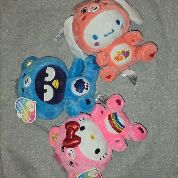 Hello Kitty and Friends CareBear Set Badtz-Maru Cinnamoroll Plush - Picture 1 of 3